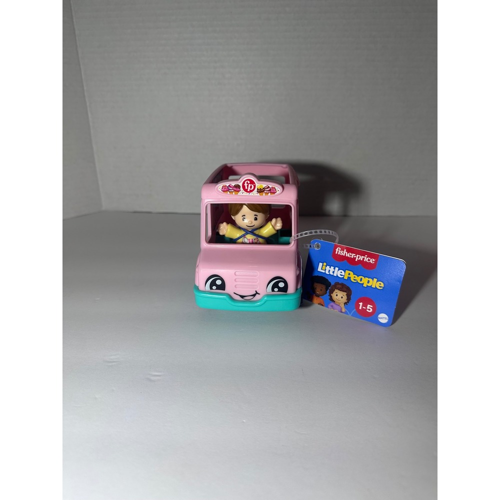 Fisher-Price Little People Ice Cream Truck Pink Teal Vehicle NWT